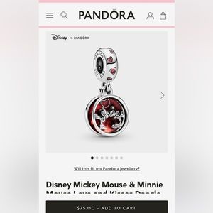 Disney Mickey & Minnie Pandora Charm